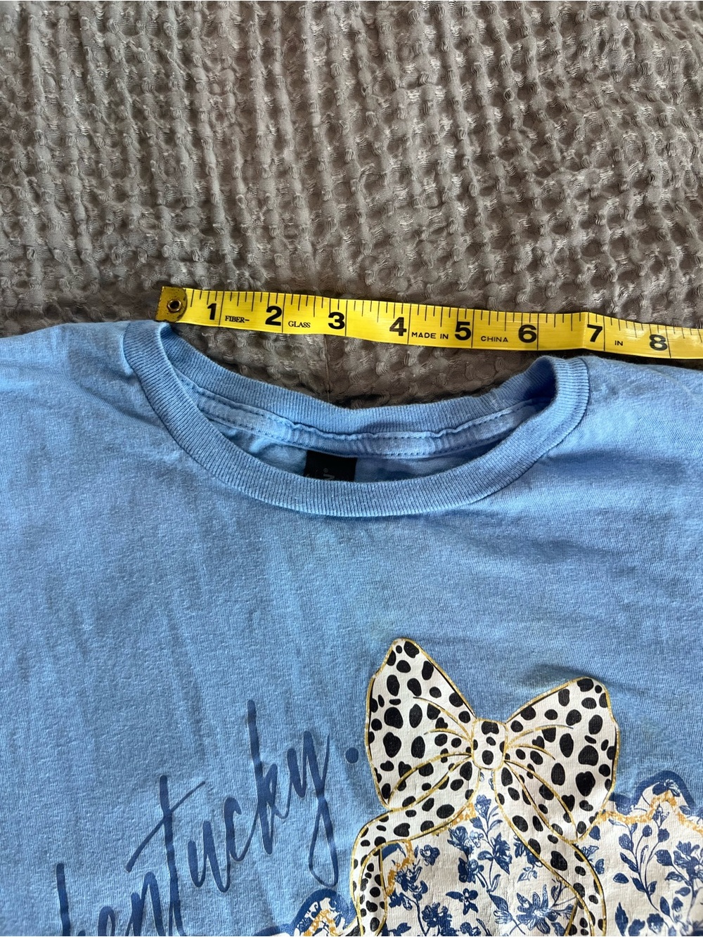 UK Kentucky Blue Bow Aesthetic Tee - Size M - UK Game Day Perfect 💙 - Picture 6 of 8